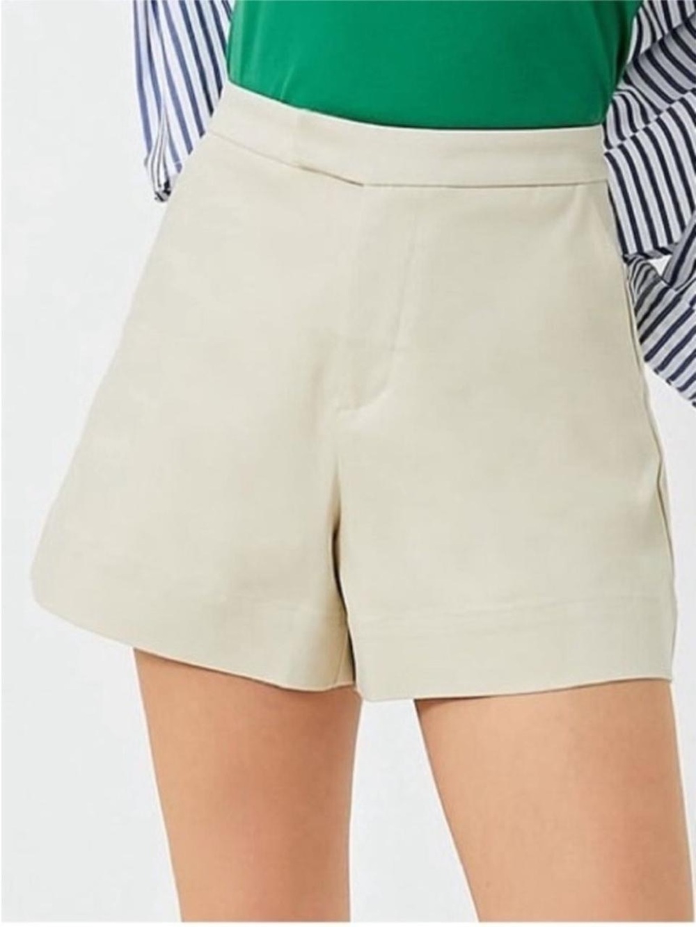 Tuckernuck Cream High-Waist Tailored Shorts